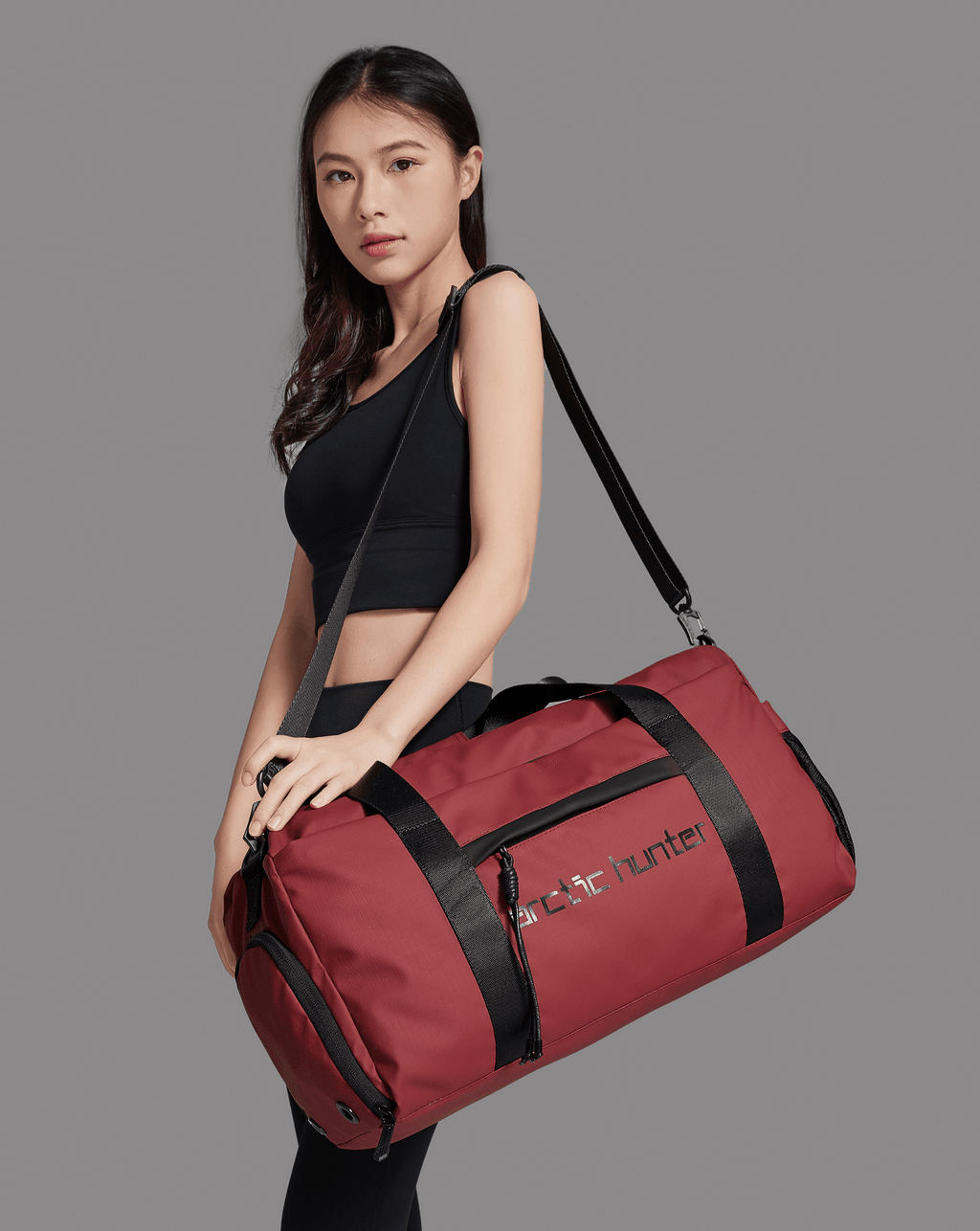 Hunter duffle top